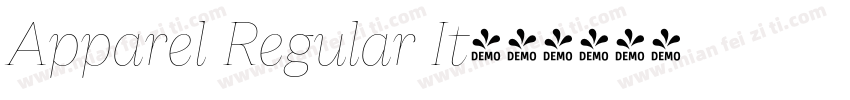 Apparel Regular It字体转换